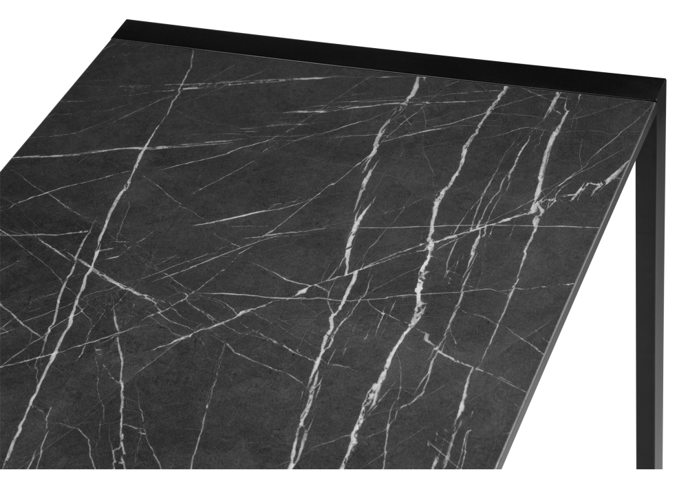фото стол деревянный woodville центавр 120 (160) х 70 мрамор черный / черный матовый 519757 | 220svet.ru