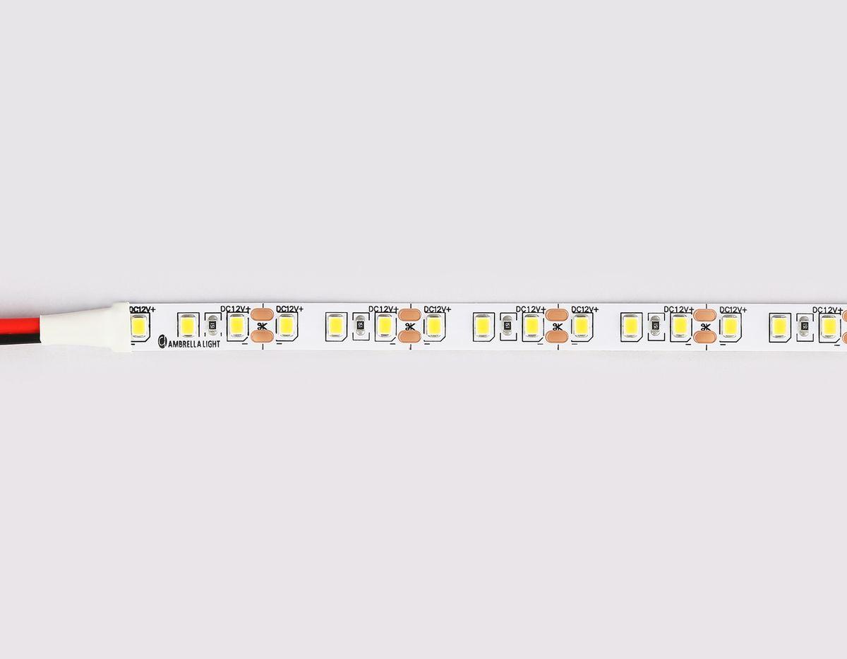 фото светодиодная лента дневной белый ambrella light 9,6w/m 120led/m 2835smd 4500к 5m gs1102 | 220svet.ru
