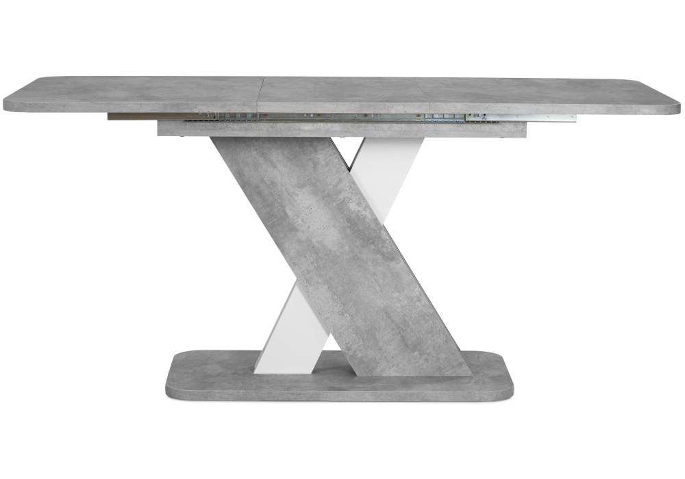 фото стол раскладной woodville аврора цемент светлый / белый 563371 | 220svet.ru