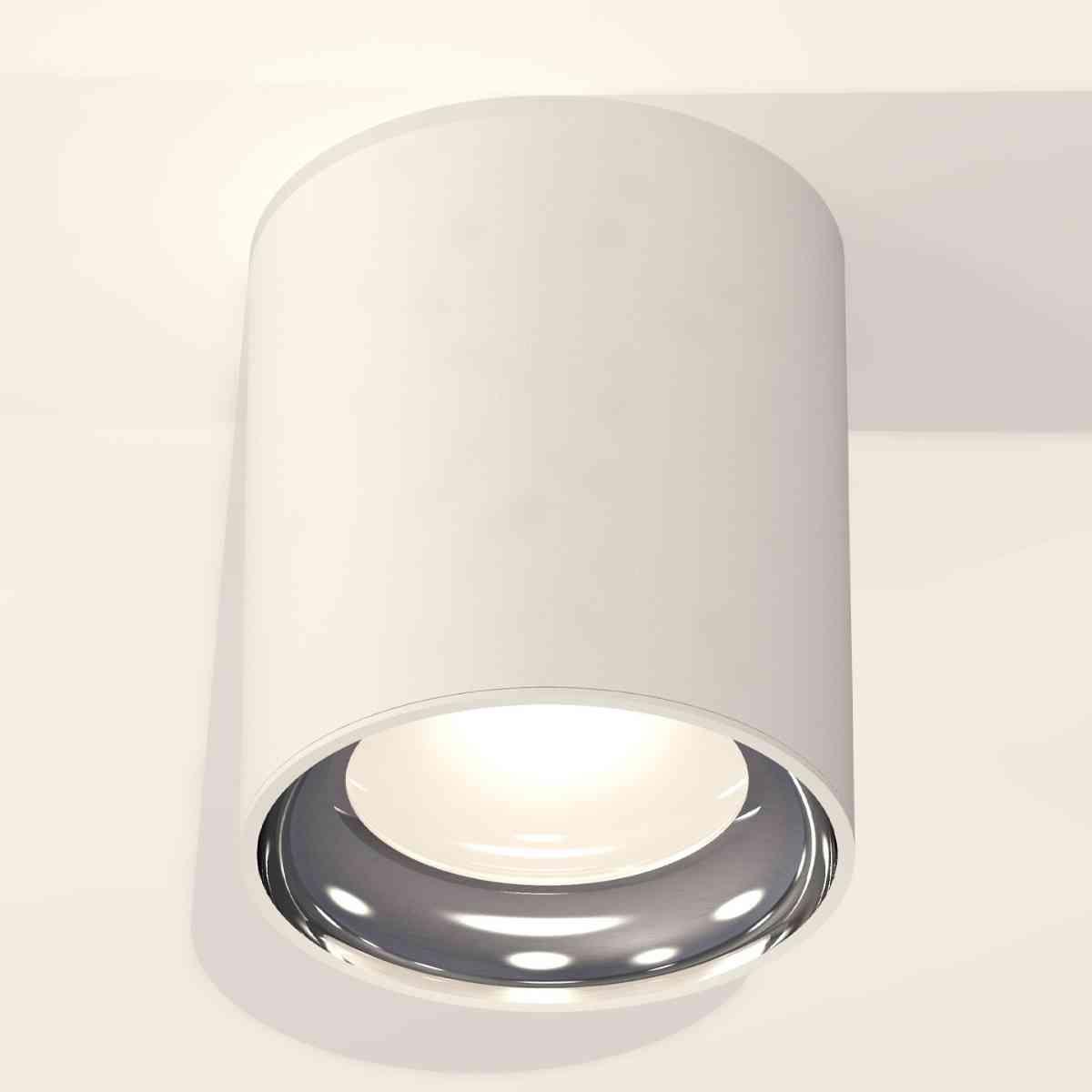 фото комплект накладного светильника ambrella light techno spot xs7421011 swh/psl белый песок/серебро полированное (c7421, n7022) | 220svet.ru