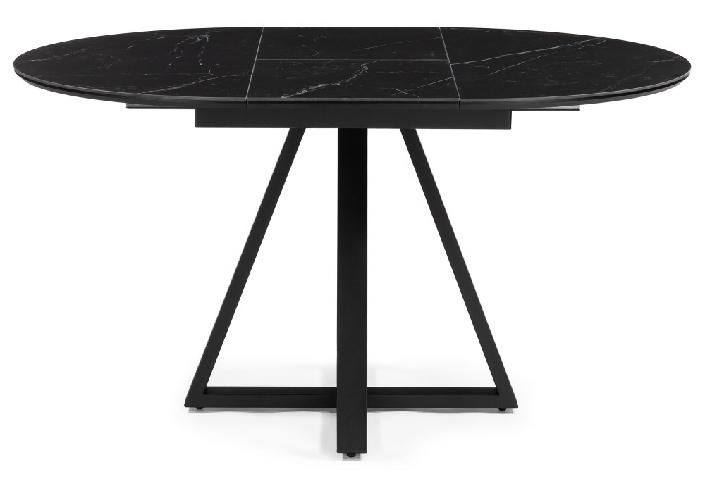 фото керамический стол раскладной woodville нельсон черный /черный 588017 | 220svet.ru