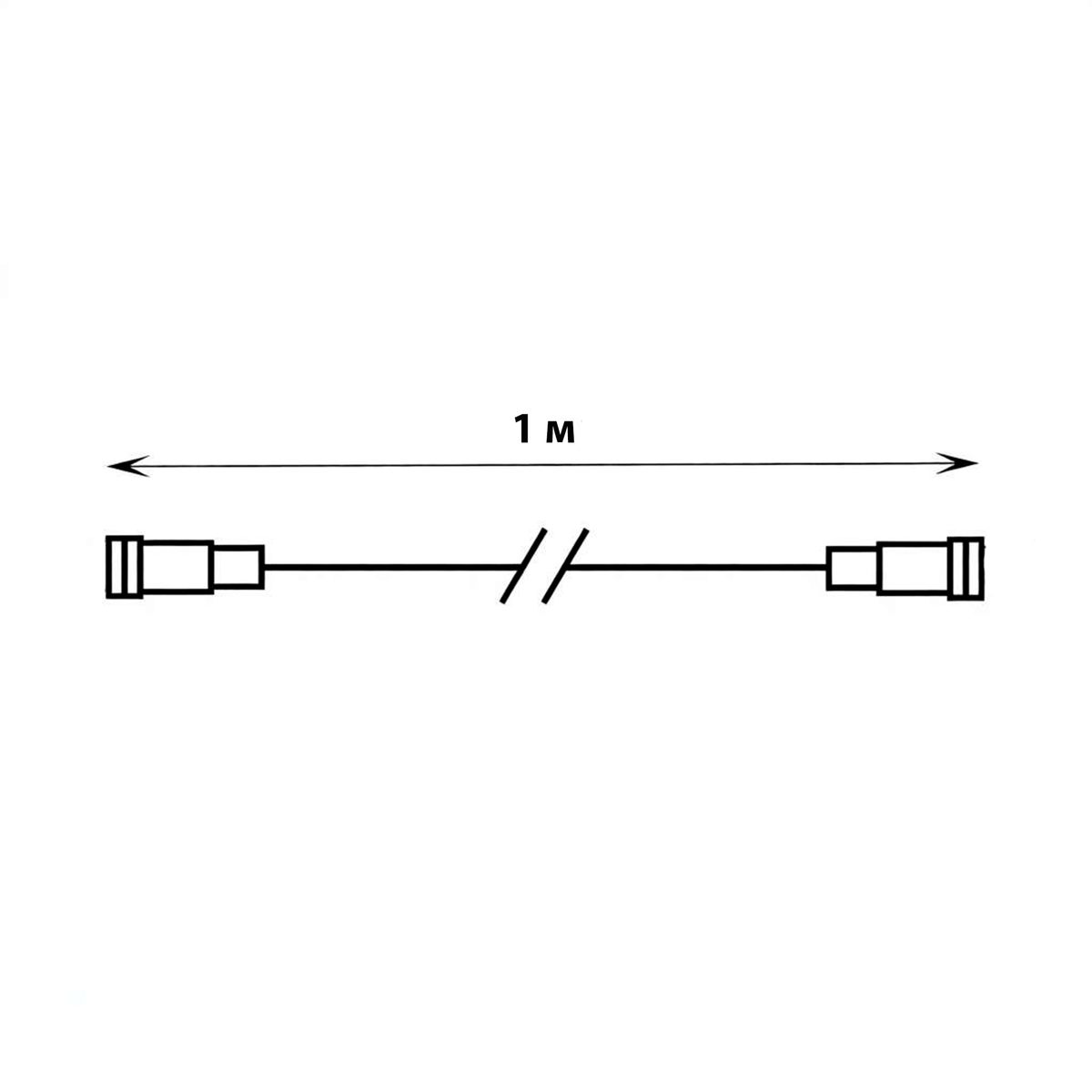 фото удлинитель для гирлянд uniel ucx-f90 e/1m/wh ul-00013222 | 220svet.ru