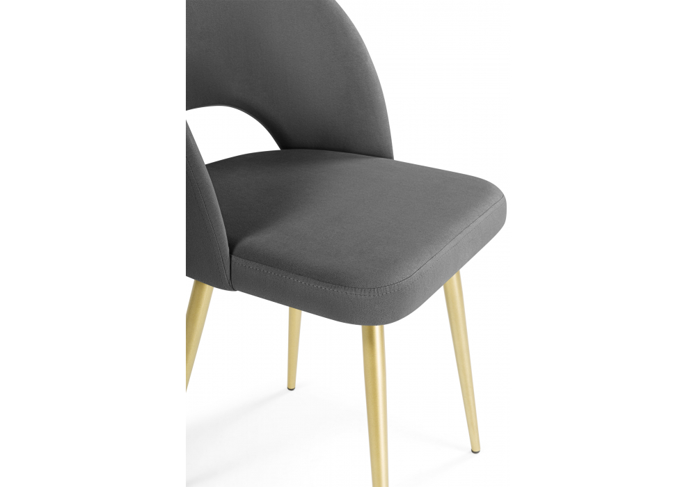 фото стул на металлокаркасе woodville курбис темно-серый (zd 995) / золотой 642912 | 220svet.ru