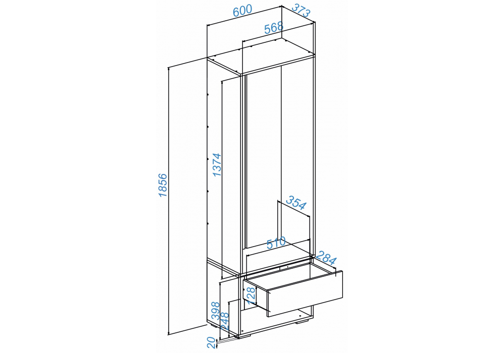 фото прихожая woodville роут венге / дуб вотан / графит софт 615368 | 220svet.ru