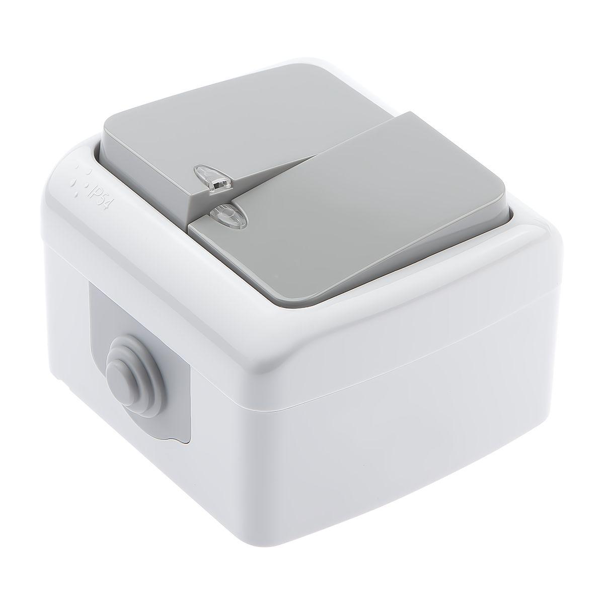 фото выключатель двухклавишный эра 10ax 250v с подсветкой 5-105-03 б0050944 | 220svet.ru