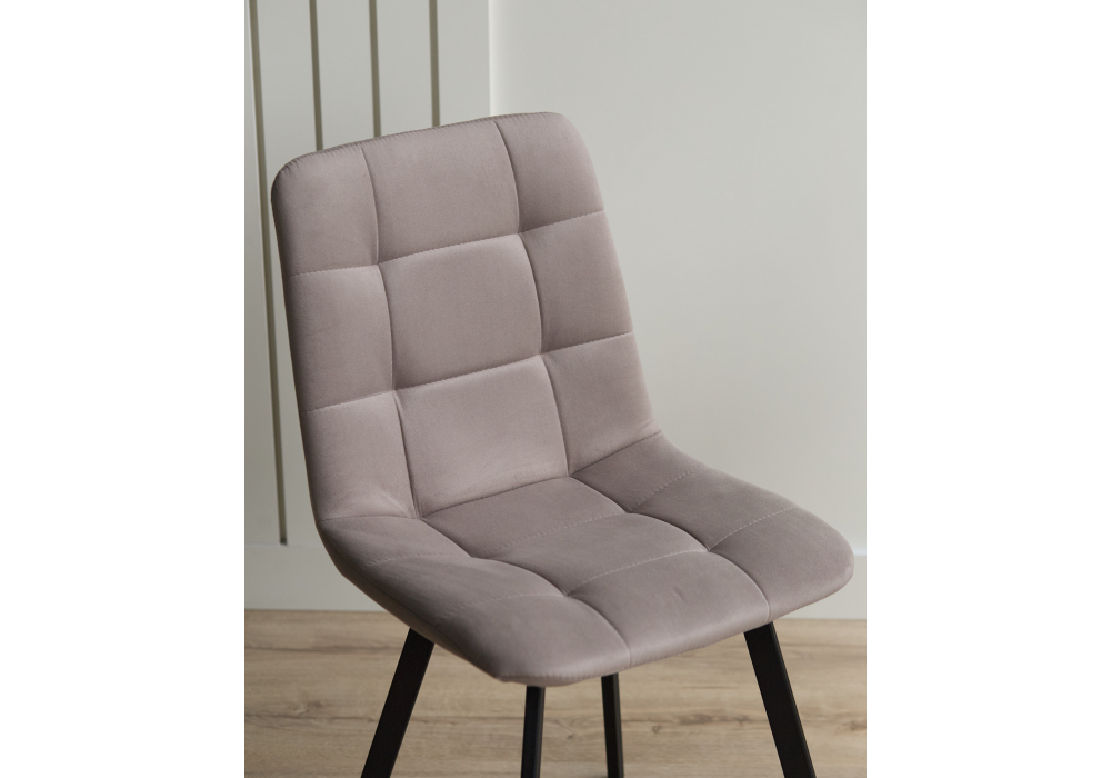 фото стул на металлокаркасе woodville чилли латте / черный 631634 | 220svet.ru