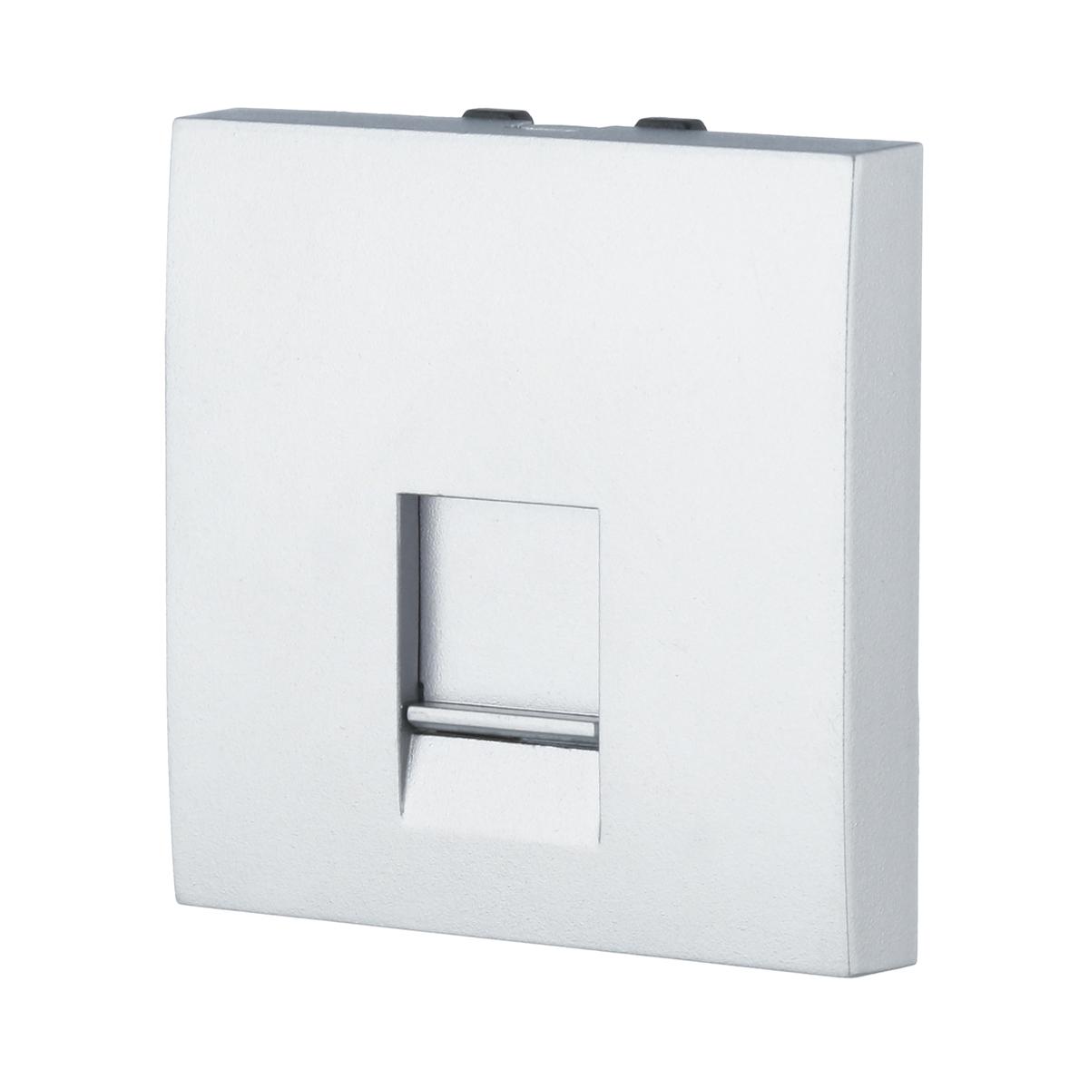 фото накладка lk studio для розетки телефонной, компьютерной rj,45х45мм (серебристый металлик) lk45 853203-1 | 220svet.ru