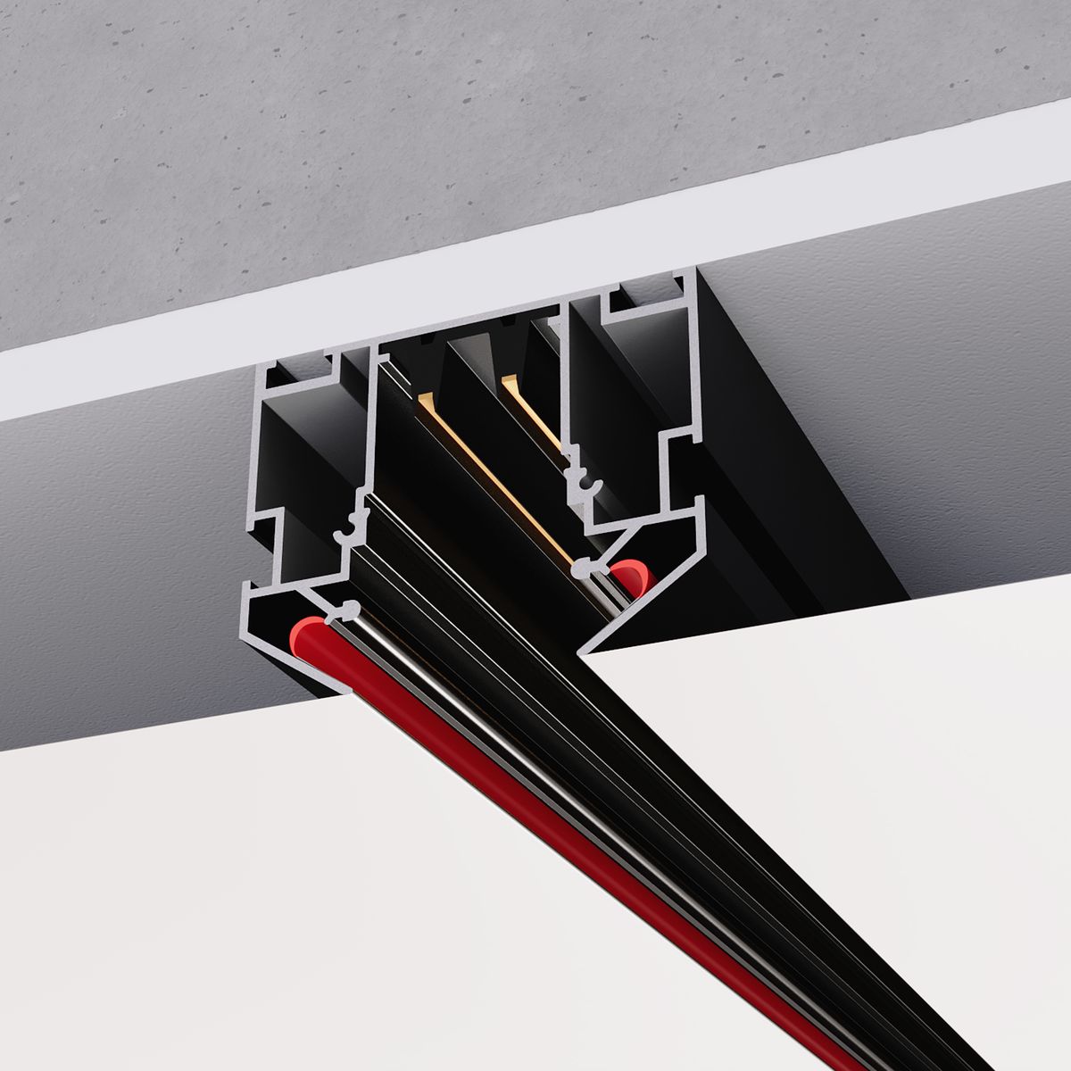 фото шинопровод под натяжной потолок st luce skyline 220 st046.439.02 | 220svet.ru