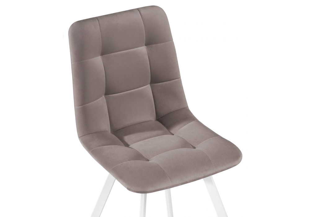 фото стул на металлокаркасе woodville чилли латте / белый 489705 | 220svet.ru