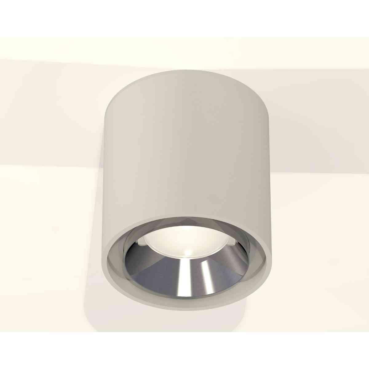 фото комплект накладного светильника ambrella light techno spot xs7724003 sgr/psl серый песок/серебро полированное (c7724, n7032) | 220svet.ru
