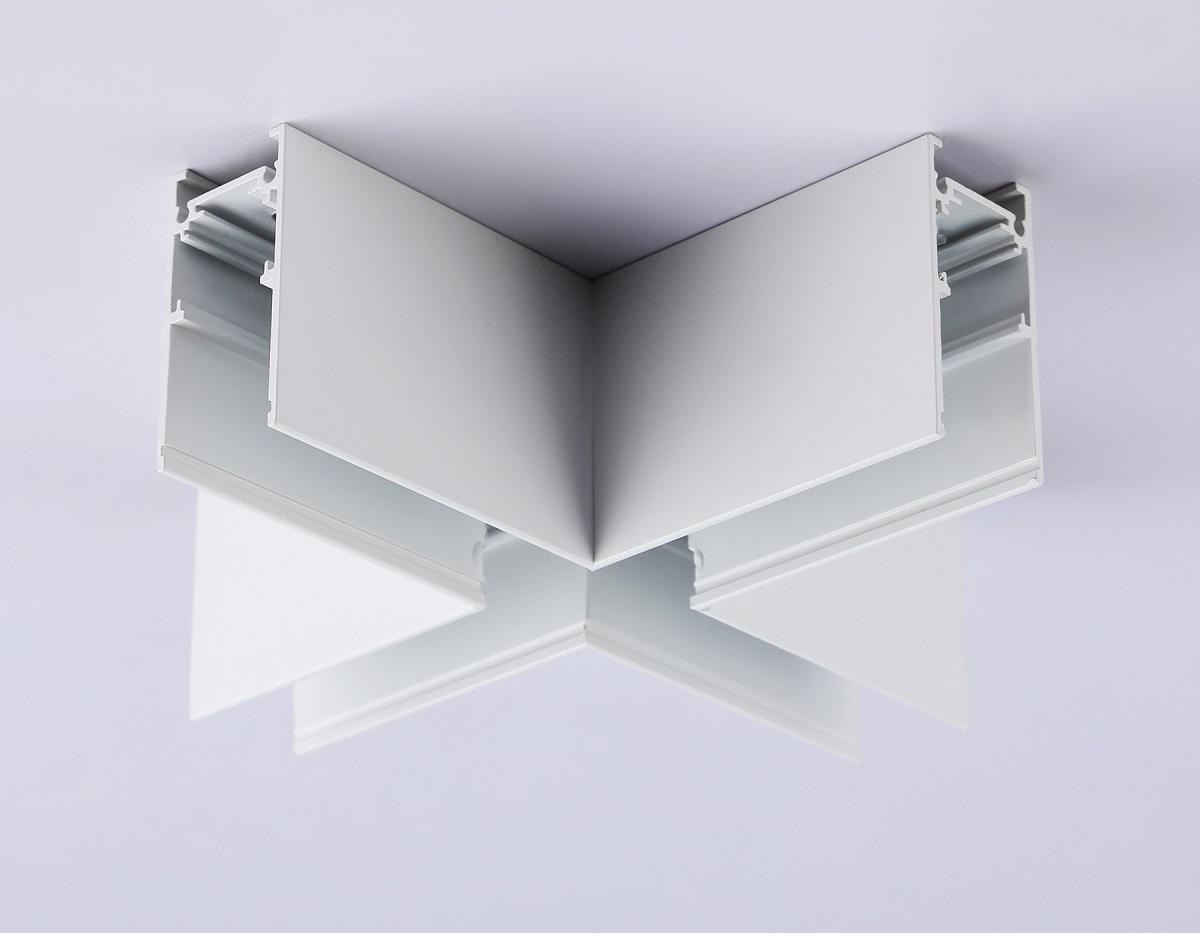 фото коннектор x-образный для накладного шинопровода ambrella light track system magnetic gl3375 | 220svet.ru