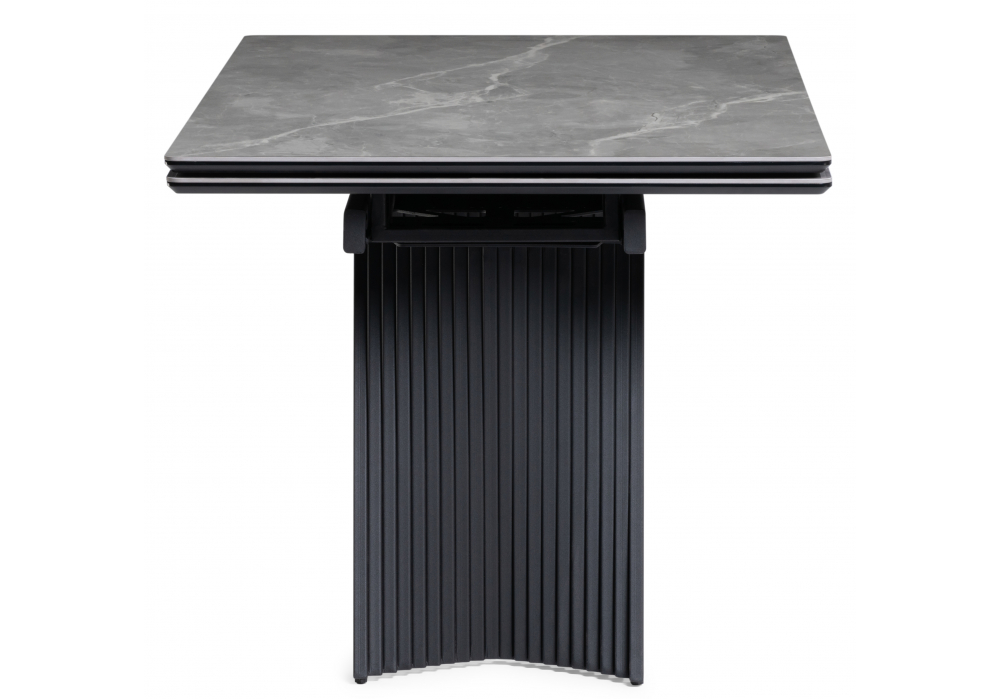 фото керамический стол раскладной woodville вейв 160(220)х89 larka grey 626005 | 220svet.ru