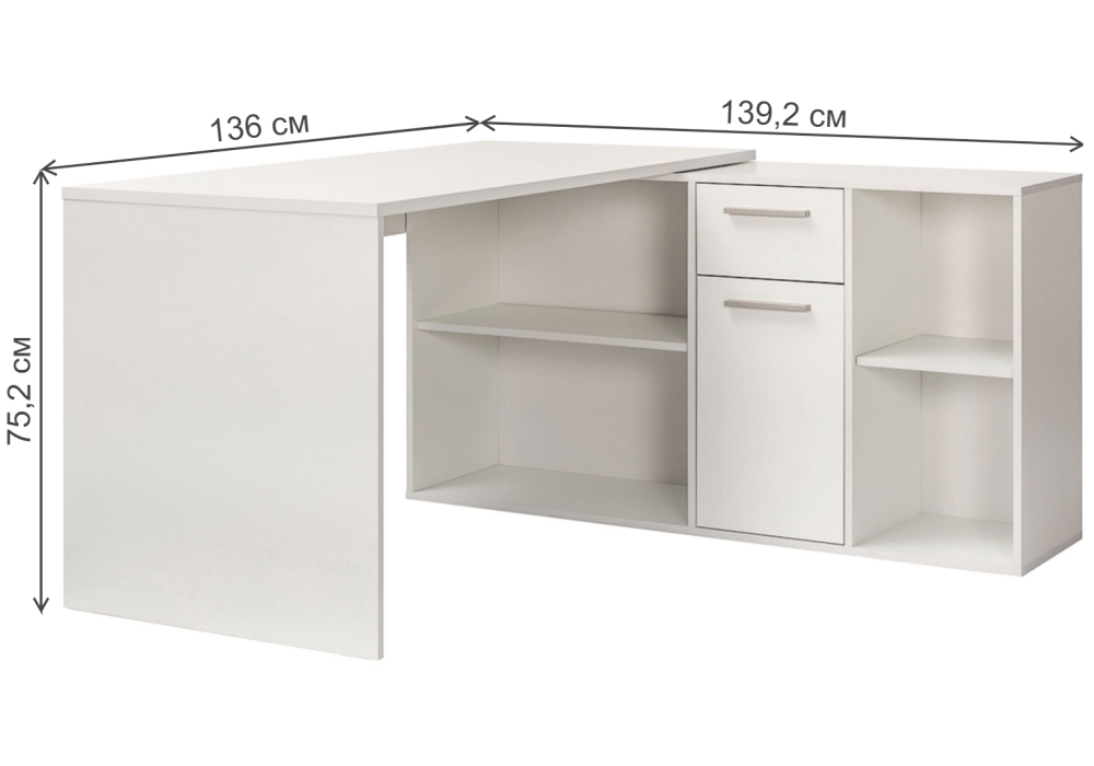 фото стол woodville лайт 03.245f белый гладкий 101 318820 | 220svet.ru