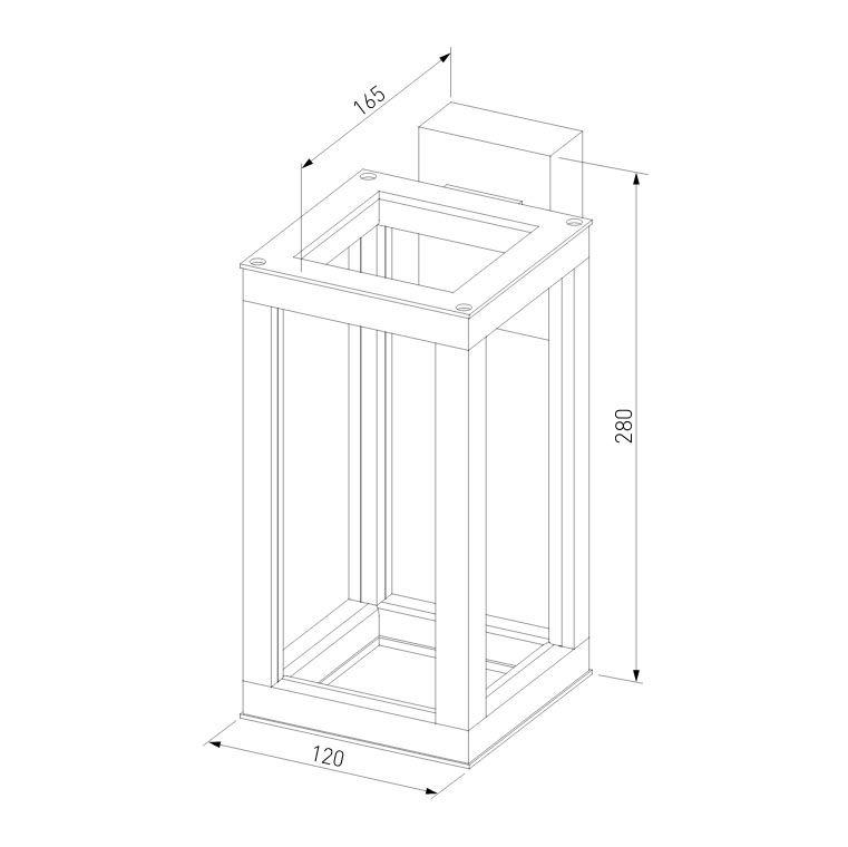 фото уличный настенный светодиодный светильник elektrostandard frame 1527 techno led черный a051855 | 220svet.ru