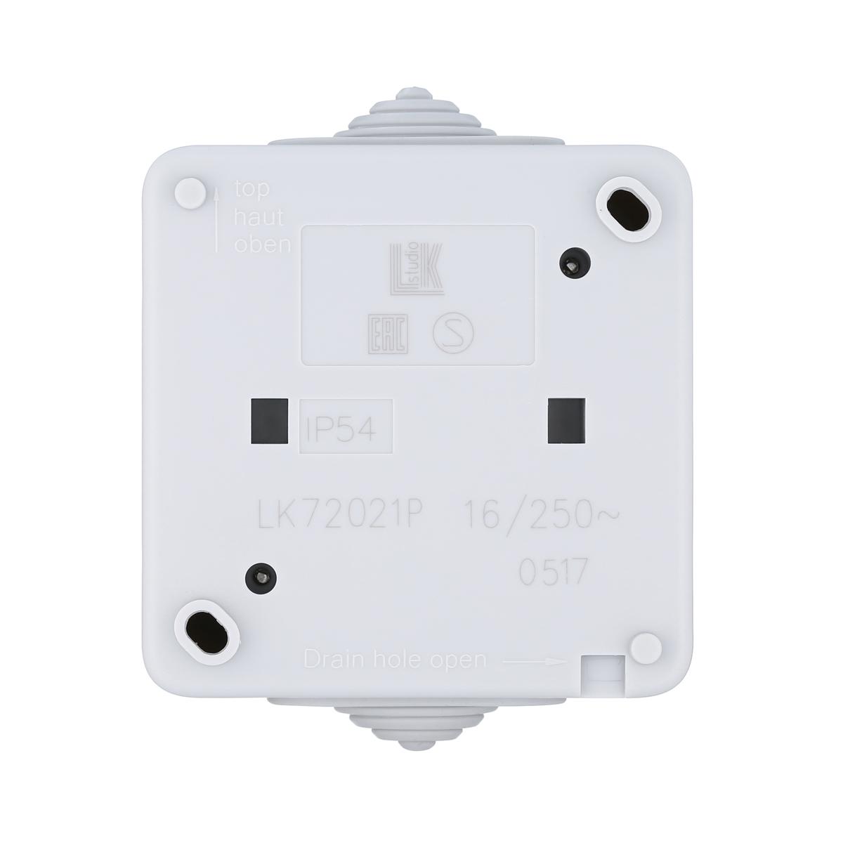 фото розетка lk studio одинарная с з/к, ef600g, 16a (серый) 80007 | 220svet.ru