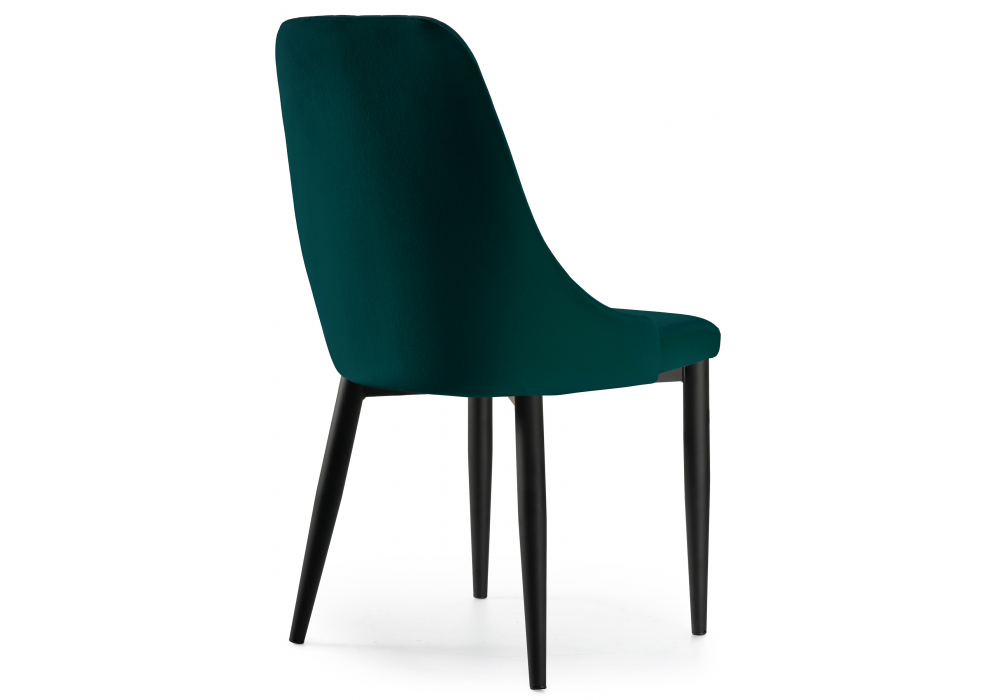 фото стул на металлокаркасе woodville kora green / black 15096 | 220svet.ru