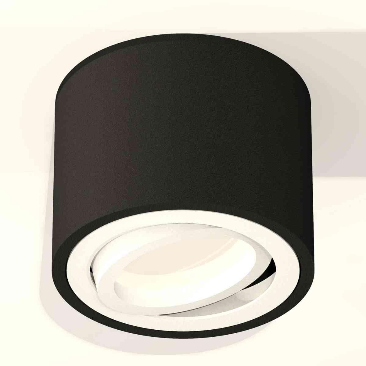 фото комплект накладного светильника ambrella light techno spot xs7511001 sbk/swh черный песок/белый песок (c7511, n7001) | 220svet.ru
