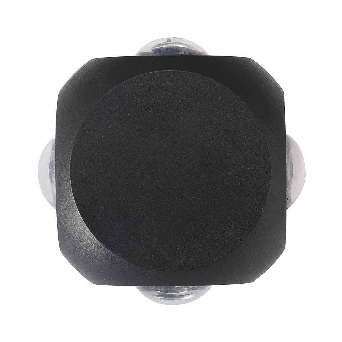 фото уличный настенный светодиодный светильник uniel ulu-p30d-4w/4000k ip65 black ul-00010521 | 220svet.ru