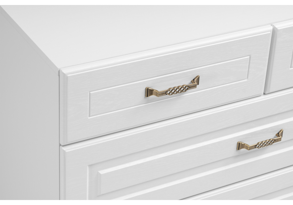 фото комод woodville ливерпуль белый / ясень ваниль 494543 | 220svet.ru