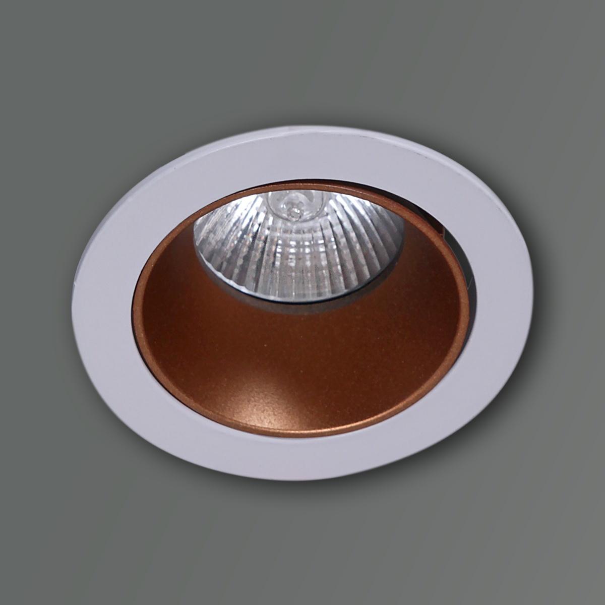 фото точечный светильник reluce 16085-9.0-001pt mr16 wt+rose gd | 220svet.ru