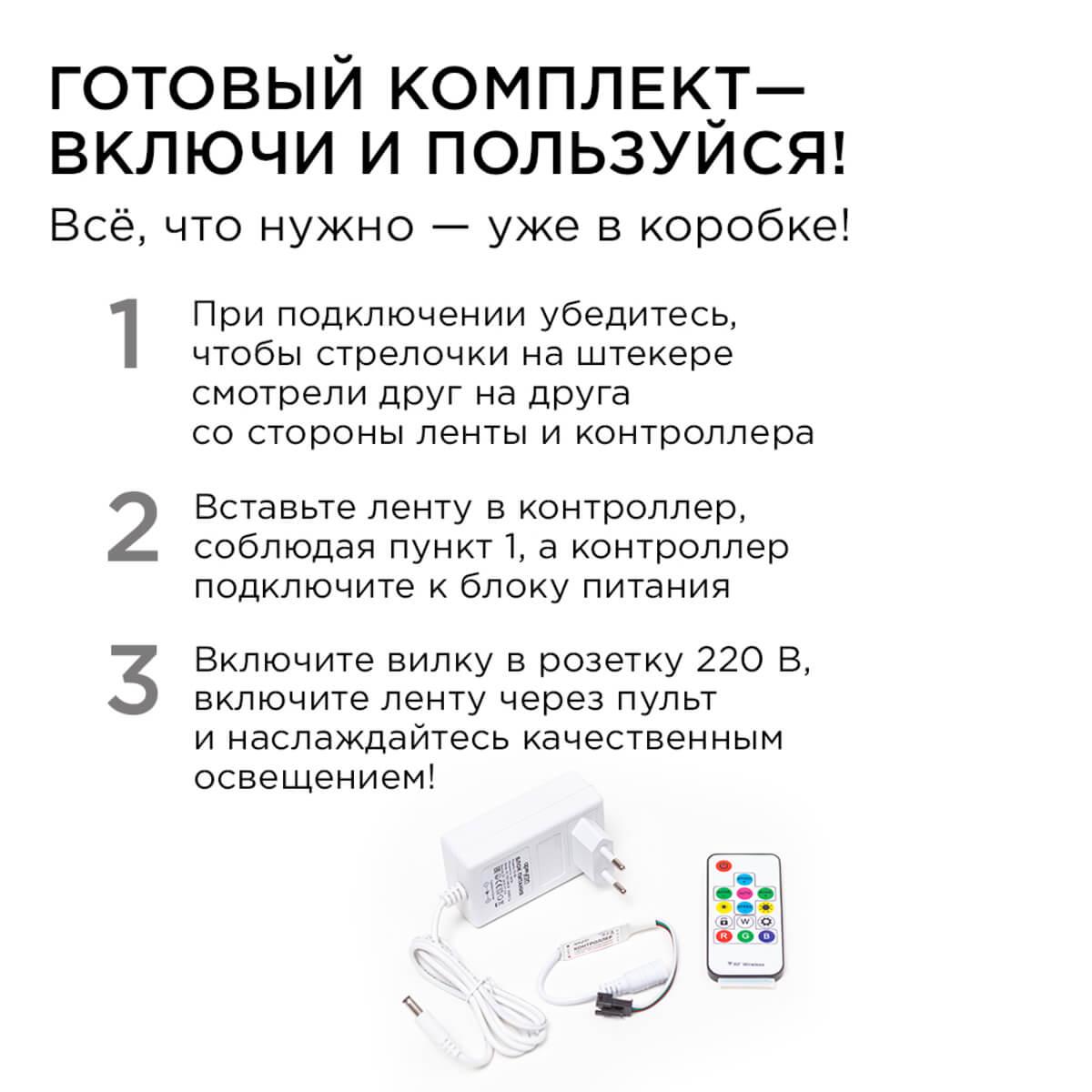 фото комплект адресной светодиодной ленты apeyron 24в 14,4вт/м smd5050 5м 10-96 | 220svet.ru