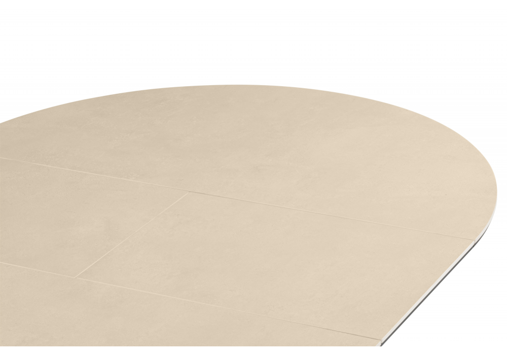 фото керамический стол раздвижной woodville трейси 90 okara light yellow / черный 664952 | 220svet.ru