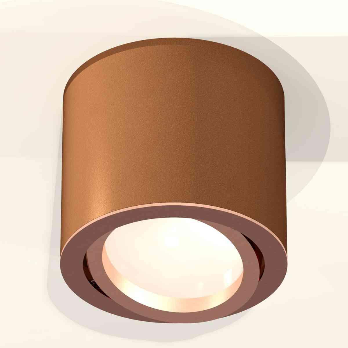 фото комплект накладного светильника ambrella light techno spot xs7404002 scf/ppg кофе песок/золото розовое полированное (c7404, n7005) | 220svet.ru