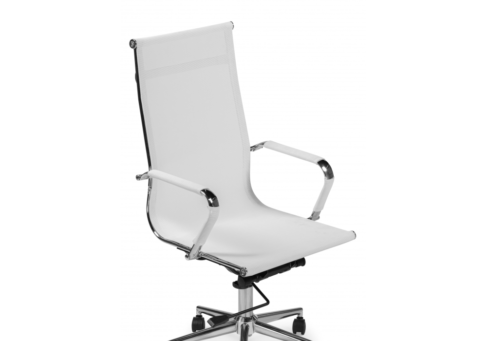 фото компьютерное кресло woodville reus белая сетка / хром 15901 | 220svet.ru