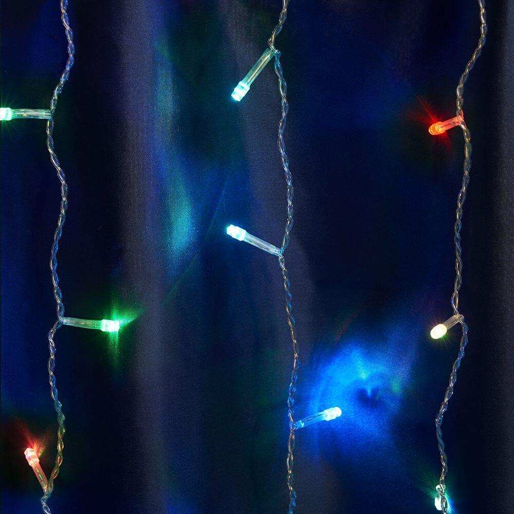 фото уличная светодиодная гирлянда feron занавес 230v мультиколор cl18 48172 | 220svet.ru