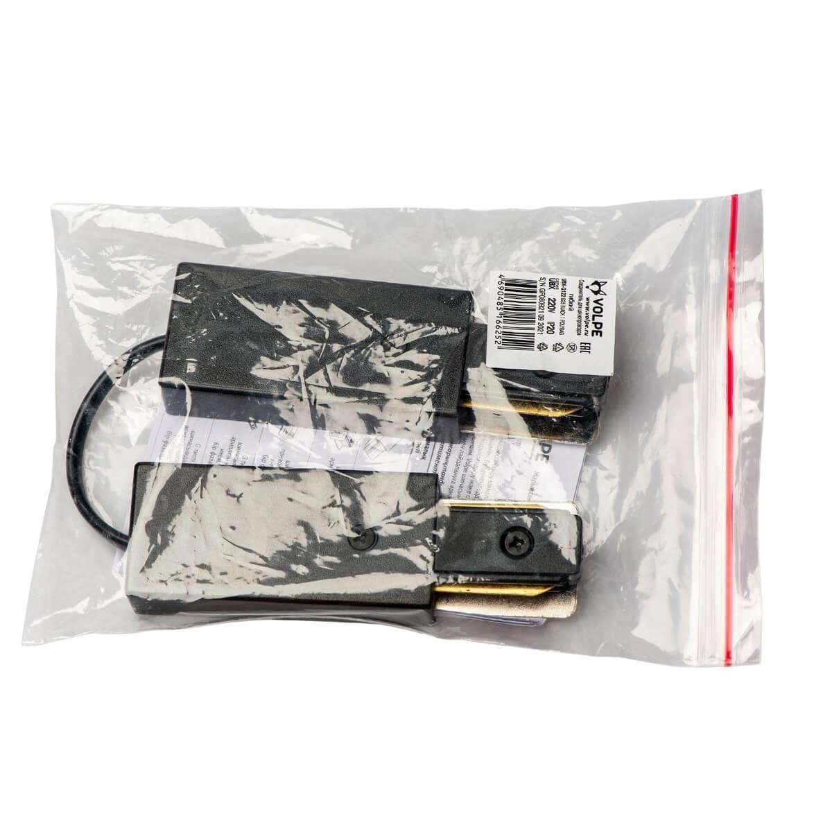 фото коннектор volpe g25 black 1 polybag ul-00009631 | 220svet.ru