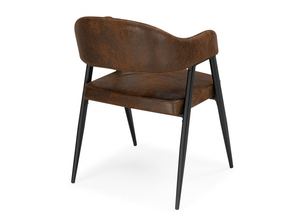 фото стул на металлокаркасе woodville twin brown / black 15923 | 220svet.ru