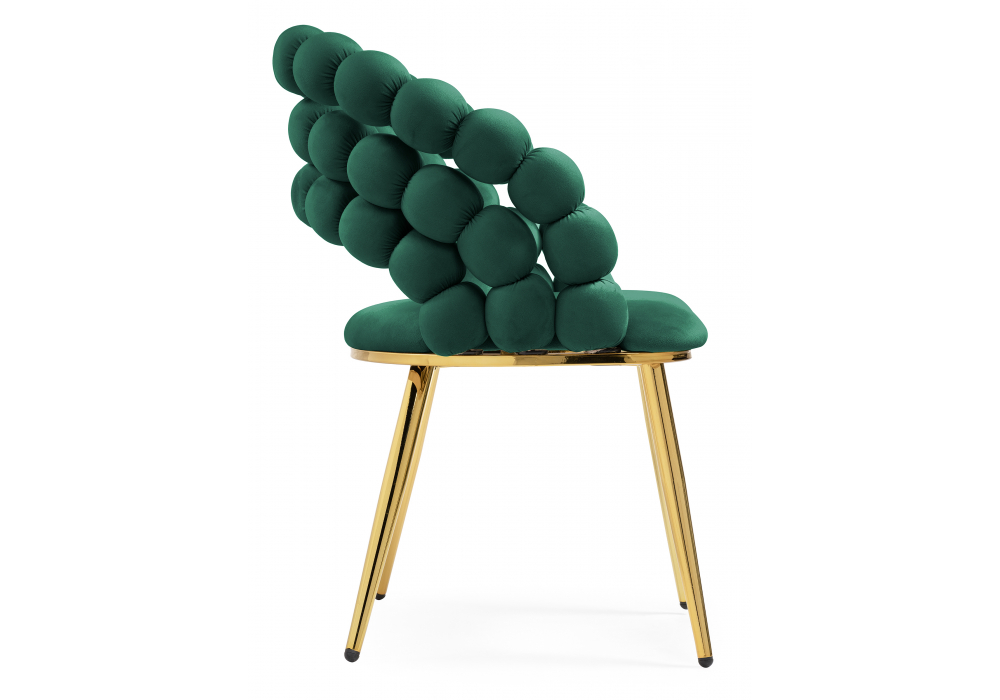 фото стул на металлокаркасе woodville ball green / gold 15763 | 220svet.ru