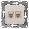 Миниатюра фото розетка информационная 2xrj45 эра 12 12-3108-02 б0014730 | 220svet.ru