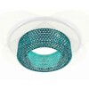 Миниатюра фото комплект встраиваемого светильника ambrella light xc7621023 swh/bl белый песок/голубой (c7621, n7194) | 220svet.ru