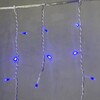 Миниатюра фото гирлянда бахрома 3 x 0,5 м синяя 220в, 150 led, провод прозрачный силикон, ip65 ltc ecc150-10-2b | 220svet.ru