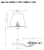 Миниатюра фото настольная лампа arte lamp elba a2581lt-1ab | 220svet.ru
