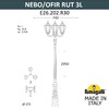 Миниатюра фото парковый фонарь fumagalli nebo ofir/rut 3l e26.202.r30.bye27 | 220svet.ru