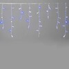 Миниатюра фото гирлянда бахрома с колпачком 3,2 x 0,9 м синяя с мерцанием белого диода 220в, 168 led,  провод прозрачный пвх, ip65 ltc pil180blwcap-10-2b | 220svet.ru
