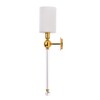 Миниатюра фото бра crystal lux mirabella ap1 gold/white | 220svet.ru