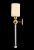 Миниатюра фото бра crystal lux mirabella ap1 gold/white | 220svet.ru