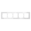 Миниатюра фото рамка стеклянная на 5 постов voltum s70 vls110501 (белый, стекло) | 220svet.ru