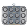 Миниатюра фото форма для выпечки с антипригарным покрытием на 12 отверстий masterclass 32x24см kitchen craft | 220svet.ru