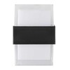 Миниатюра фото уличный настенный светодиодный светильник uniel ulu-p26b-2x5w/4000k ip65 black ul-00010518 | 220svet.ru