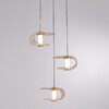 Миниатюра фото подвесной светодиодный светильник delight collection md24020901-3a gold/cognac | 220svet.ru