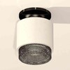 Миниатюра фото комплект накладного светильника ambrella light xs7510062 swh/bk белый песок/тонированный (n7926, c7510, n7192) | 220svet.ru