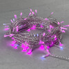 Миниатюра фото гирлянда нить 10м розовая с мерцанием белого диода 24в, 100 led, провод прозрачный пвх, ip54 ltc pst100blw-10-1p | 220svet.ru