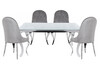 Миниатюра фото обеденная группа woodville алган white / gray 599475 | 220svet.ru