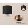 Миниатюра фото комплект накладного светильника ambrella light techno spot xs7511025 sbk/ppg черный песок/золото розовое полированное (c7511, n7015) | 220svet.ru