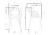 Миниатюра фото набор 2шт стул обеденный dobrin masters lmzl-pp601-n2_p_g-05-13316 | 220svet.ru