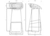 Миниатюра фото набор 3 шт стул барный dobrin frank lmzl-pp775a-n3_m_gr-04-13386 | 220svet.ru